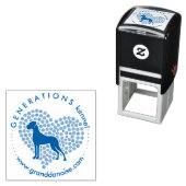 Liefde Hart Great Dane Postzegels Zelfinktende Stempel (In situ)