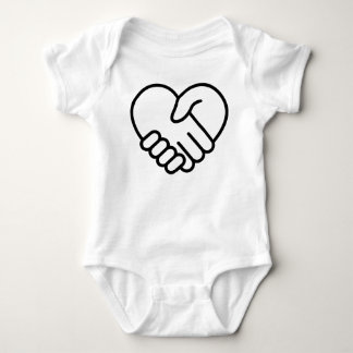 Liefde hart handdruk romper