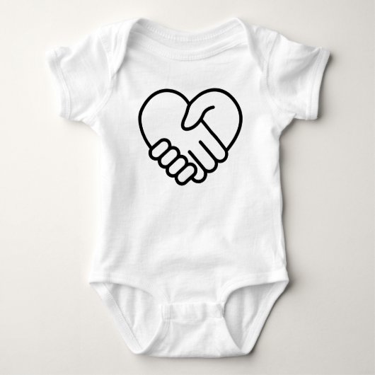 Liefde hart handdruk romper (Voorkant)