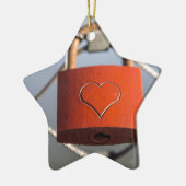 Liefde Hart Hangslot Keramisch Ornament (Links)