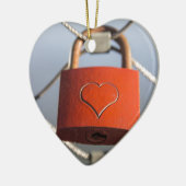 Liefde Hart Hangslot Keramisch Ornament (Links)