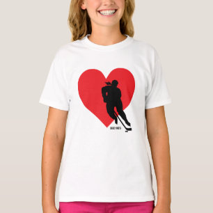 Liefde Hart Hockey Meisjes Hockey T-shirt