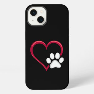 Liefde Hart Hond Poot Valentijnsdag Hond Liefhebbe iPhone 13 Hoesje