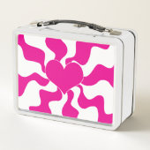 Liefde Hart in Magenta en Wit (Achterkant)