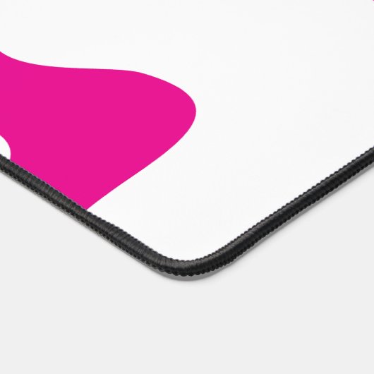 Liefde Hart in Magenta en Wit Bureaumat (Hoek)