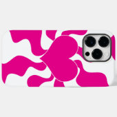Liefde Hart in Magenta en Wit Case-Mate iPhone Case (Achterkant (horizontaal))