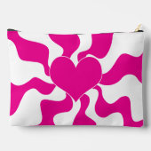 Liefde Hart in Magenta en Wit Etui (Achterkant)