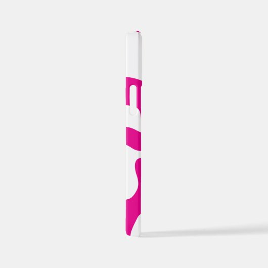 Liefde Hart in Magenta en Wit iPhone Hoesje (Rechterkant)