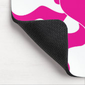 Liefde Hart in Magenta en Wit Muismat (Hoek)