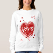 Liefde hart in rode Valentijnsdag Trui (Voorkant)