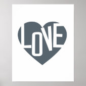 liefde hart inspirerend typografie poster (Voorkant)