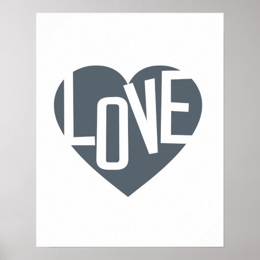 liefde hart inspirerend typografie poster (Voorkant)