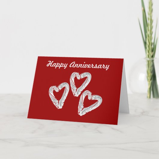 Liefde Hart Jubileum Kaart (Voorkant)