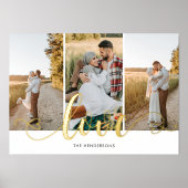 Liefde Hart Kalligrafie 3 Foto Wit Folie Afdrukken (Voorkant)