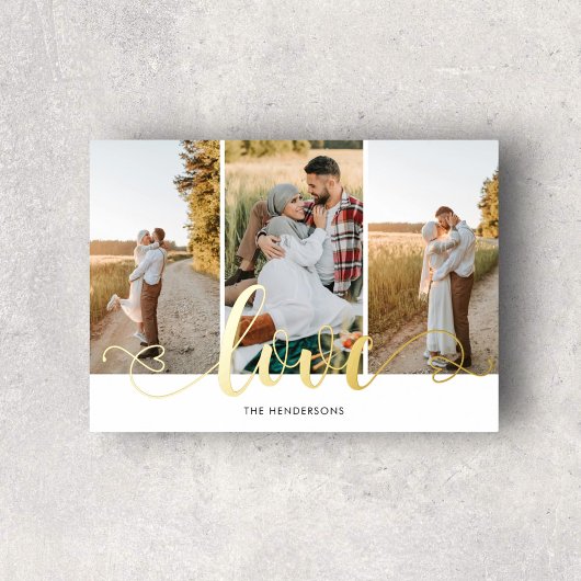 Liefde Hart Kalligrafie 3 Foto Wit Folie Afdrukken