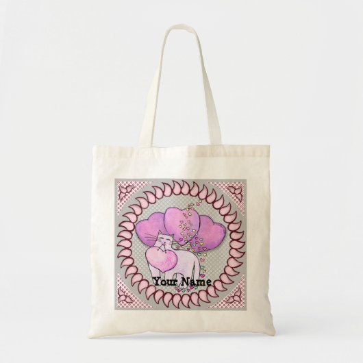 Liefde Hart kat boodschappentas Tote Bag (Voorkant)