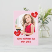 Liefde Hart Klaslokaal Foto Valentijnsdag Kaart (Staand voorkant)