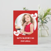 Liefde Hart Klaslokaal Foto Valentijnsdag Kaart (Staand voorkant)