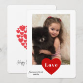 Liefde Hart Klaslokaal Foto Valentijnsdag Kaart (Voorkant / Achterkant)