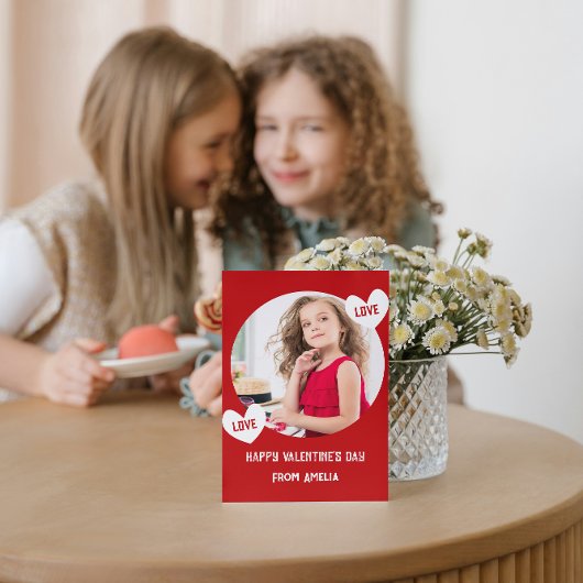 Liefde Hart Klaslokaal Foto Valentijnsdag Kaart