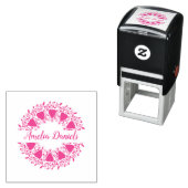 Liefde hart krans naam zelfinkkend stempel (In situ)