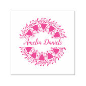 Liefde hart krans naam zelfinkkend stempel (Design)