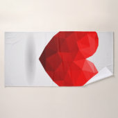 Liefde hart lage poly valentijn badhanddoek (Badhanddoek)