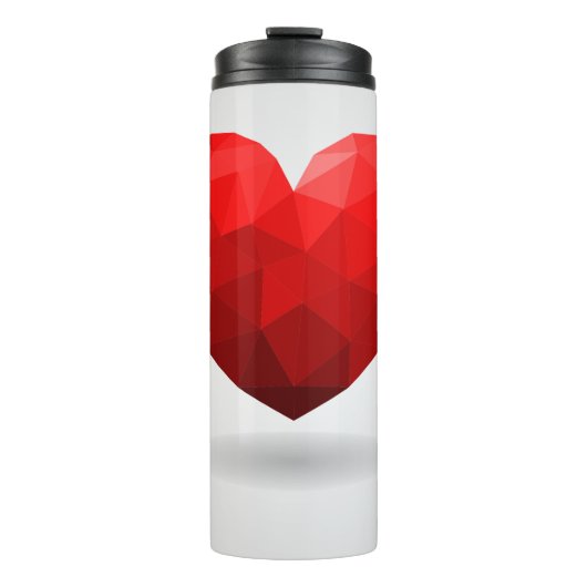Liefde hart lage poly valentijn thermosbeker (Voorkant)