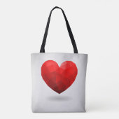 Liefde hart lage poly valentijn tote bag (Achterkant)