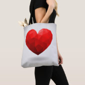 Liefde hart lage poly valentijn tote bag (Dichtbij)