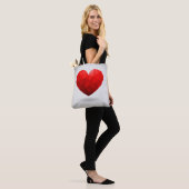 Liefde hart lage poly valentijn tote bag (Op model)