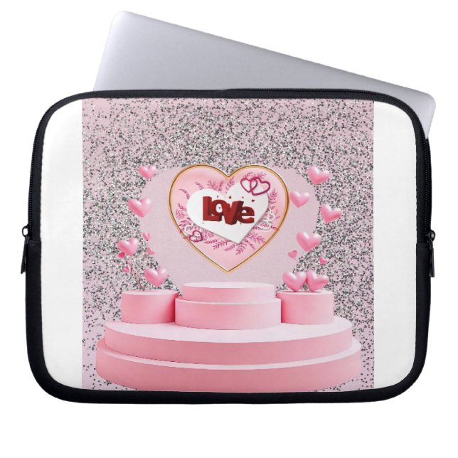 Liefde hart laptop sleeve (Voorkant)