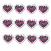 Liefde Hart Luipaard Print Sticker (Voorkant)