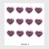 Liefde Hart Luipaard Print Sticker (Vel)