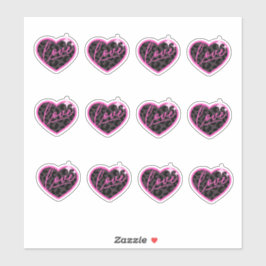 Liefde Hart Luipaard Print Sticker