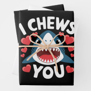 Liefde Hart Luipaard Schattig Valentijnsdag  Inpakpapier Vel
