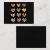 Liefde Hart Luipaard Schattig Valentijnsdag Notitiekaartje (Voorkant / Achterkant)