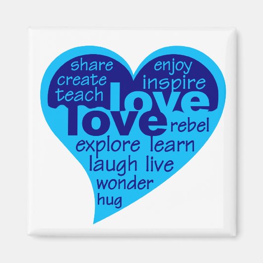 Liefde Hart magneet (Voorkant)