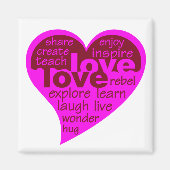 Liefde Hart magneet (Voorkant)