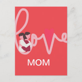 Liefde hart mama aangepaste gepersonaliseerde Vale Briefkaart