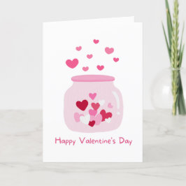 Liefde Hart Mason Jar Valentijnsdag Feestdagen Kaart