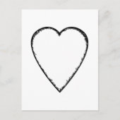 Liefde hart met de kribble Edge. Briefkaart (Voorkant)