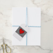 Liefde hart met Doodle label Cadeaulabel (Met Touw)