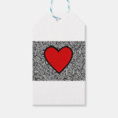 Liefde hart met Doodle label Cadeaulabel (Voorkant)