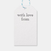 Liefde hart met Doodle label Cadeaulabel (Achterkant)