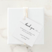 Liefde Hart Modern Elegant Zwart-Wit Bruiloft Bedankjes Labels (In situ)