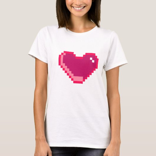 Liefde hart ontwerp vrouwen t shirt (Voorkant)