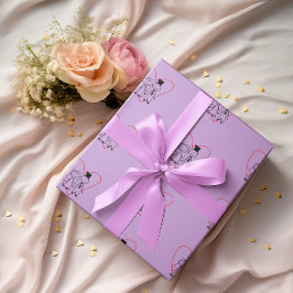 Liefde Hart Paar Bruiloft Cadeaupapier