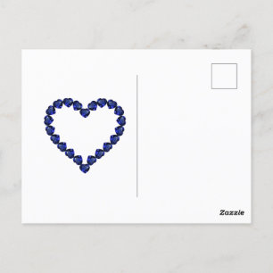 Liefde & hart Paars blauw Briefkaart