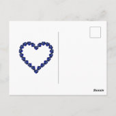 Liefde & hart Paars blauw Briefkaart (Achterkant)